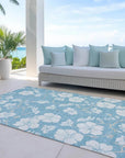 LOOMLAN Rugs Ensa Blue Washable Indoor-Outdoor Rug