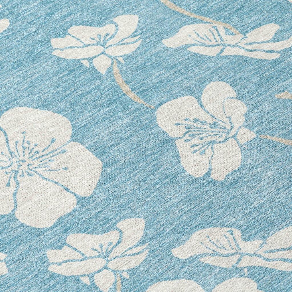 LOOMLAN Rugs Ensa Blue Washable Indoor-Outdoor Rug