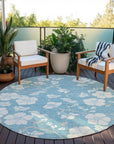 LOOMLAN Rugs Ensa Blue Washable Indoor-Outdoor Rug