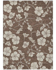 LOOMLAN Rugs Ensa Brown Washable Indoor-Outdoor Rug