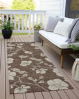 LOOMLAN Rugs Ensa Brown Washable Indoor-Outdoor Rug