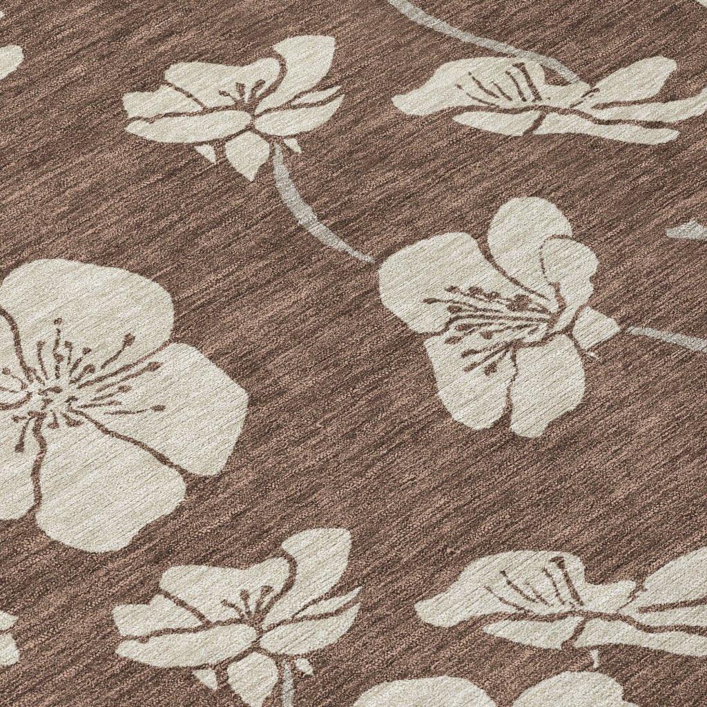LOOMLAN Rugs Ensa Brown Washable Indoor-Outdoor Rug