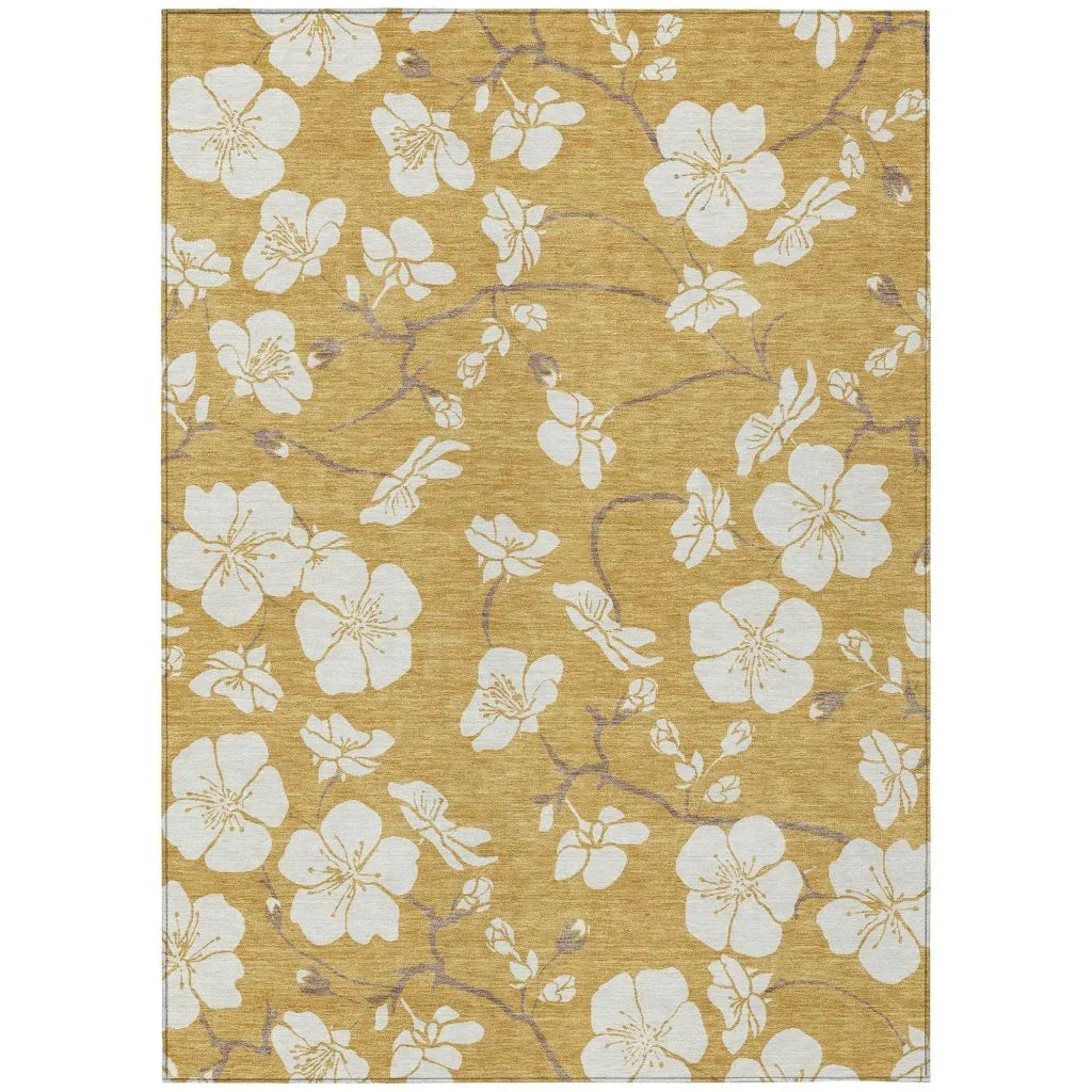 LOOMLAN Rugs Ensa Gold Washable Indoor-Outdoor Rug