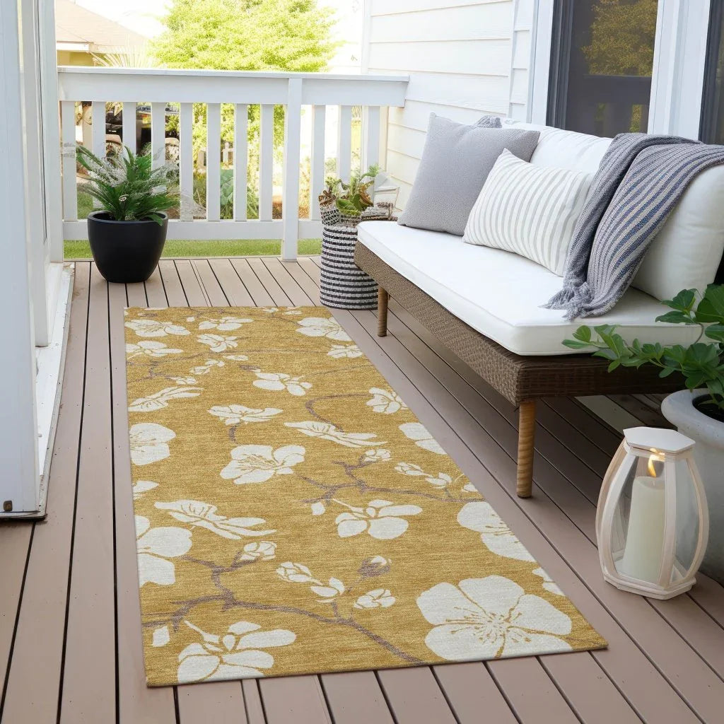 LOOMLAN Rugs Ensa Gold Washable Indoor-Outdoor Rug