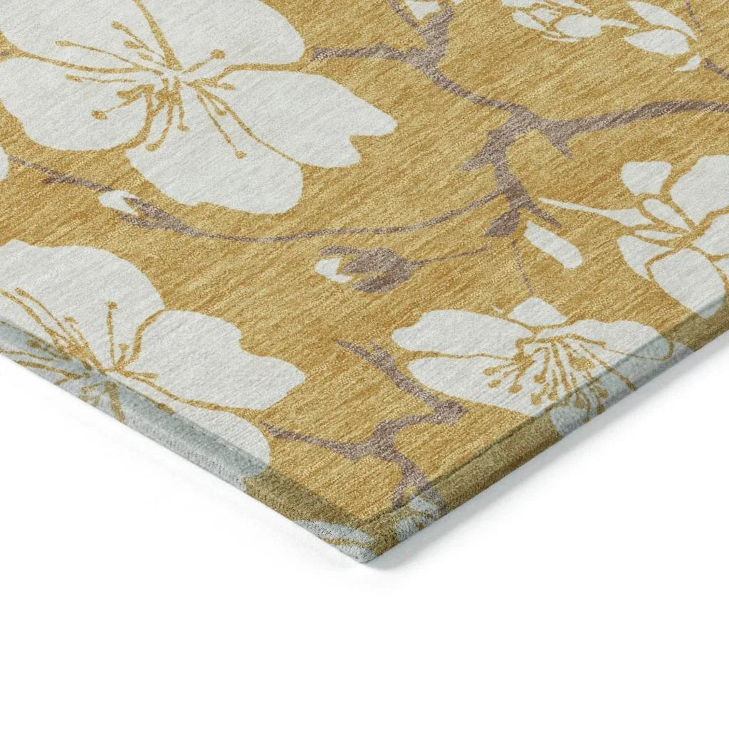 LOOMLAN Rugs Ensa Gold Washable Indoor-Outdoor Rug