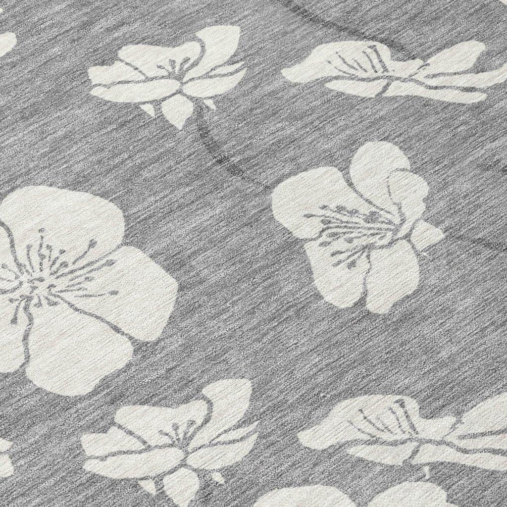 LOOMLAN Rugs Ensa Gray Washable Indoor-Outdoor Rug