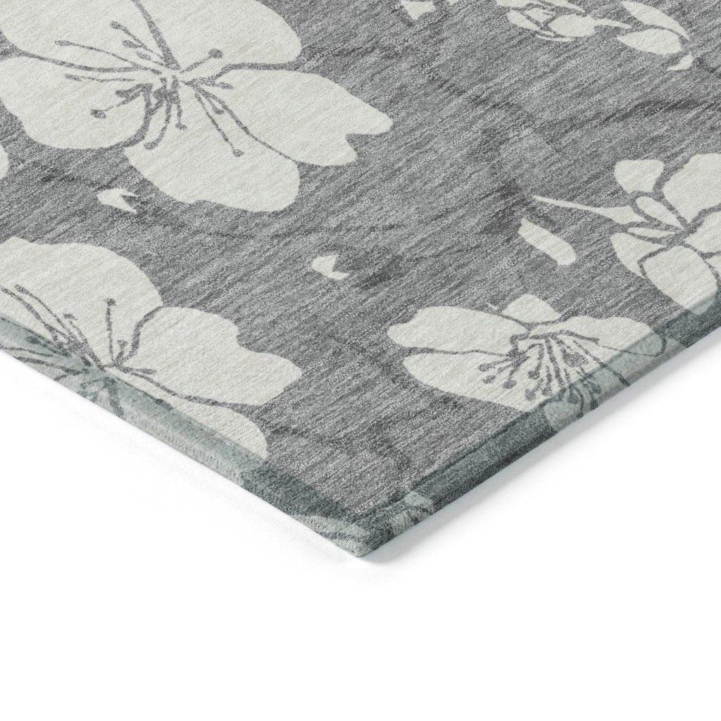 LOOMLAN Rugs Ensa Gray Washable Indoor-Outdoor Rug