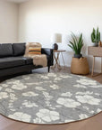 LOOMLAN Rugs Ensa Gray Washable Indoor-Outdoor Rug
