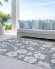 LOOMLAN Rugs Ensa Gray Washable Indoor-Outdoor Rug