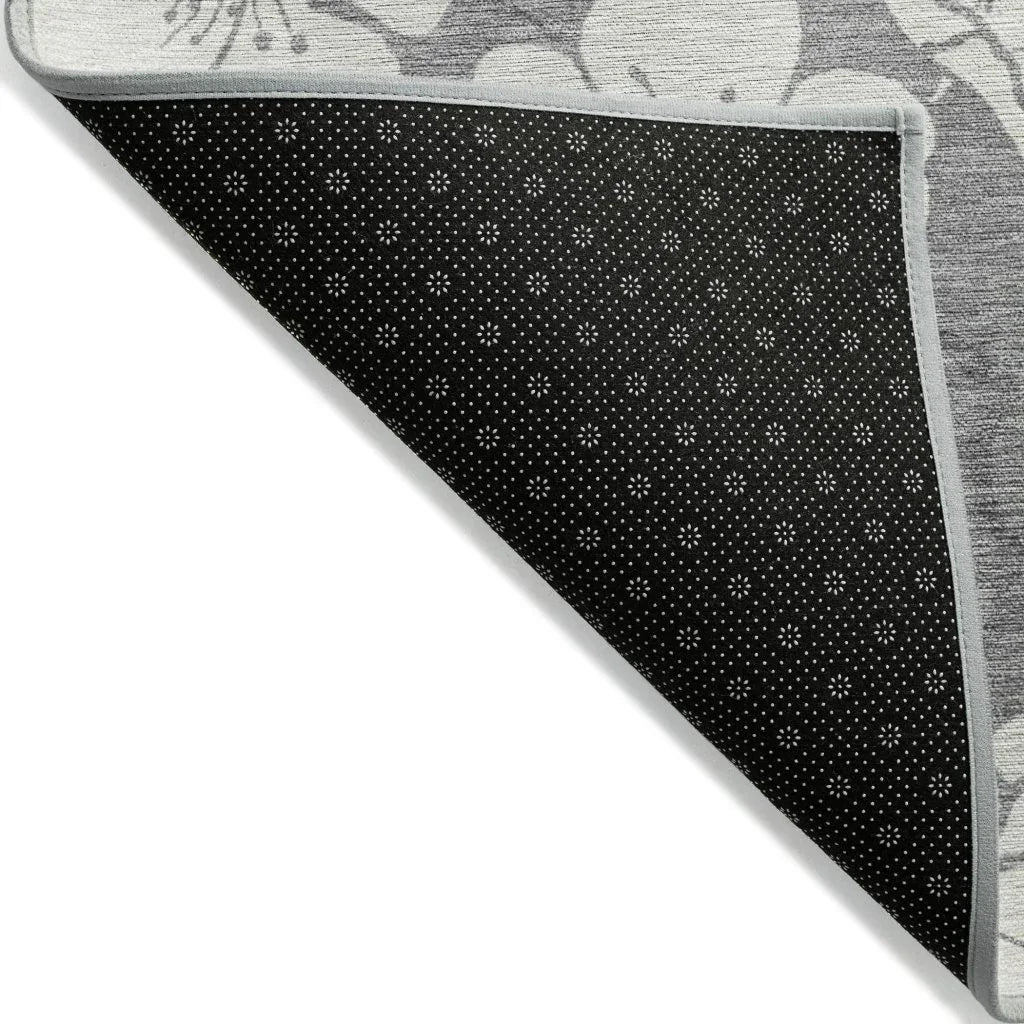 LOOMLAN Rugs Ensa Gray Washable Indoor-Outdoor Rug