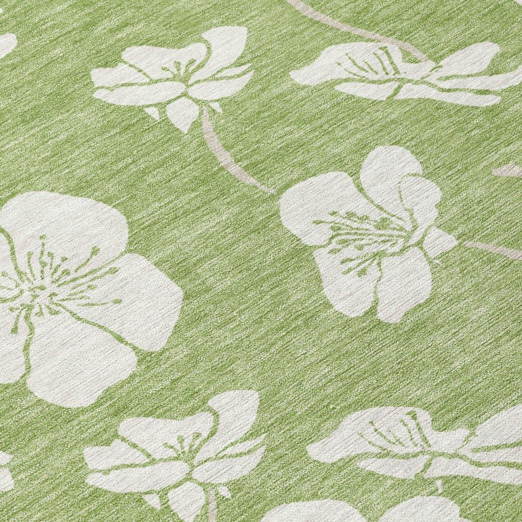 LOOMLAN Rugs Ensa Green Washable Indoor-Outdoor Rug