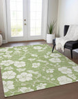 LOOMLAN Rugs Ensa Green Washable Indoor-Outdoor Rug