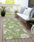 LOOMLAN Rugs Ensa Green Washable Indoor-Outdoor Rug