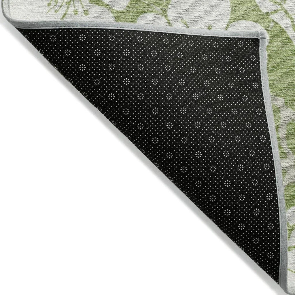LOOMLAN Rugs Ensa Green Washable Indoor-Outdoor Rug