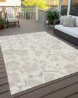 LOOMLAN Rugs Ensa Ivory Washable Indoor-Outdoor Rug