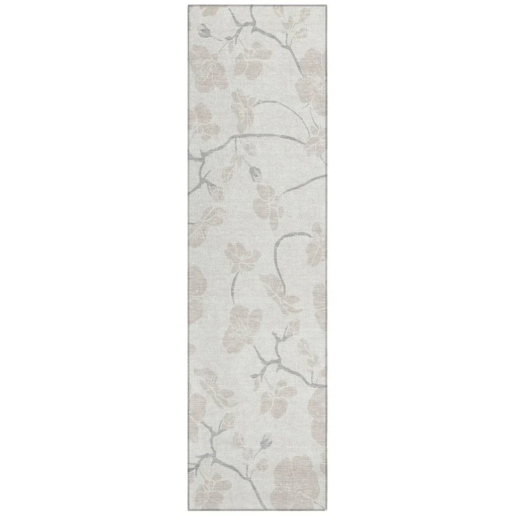 LOOMLAN Rugs Ensa Ivory Washable Indoor-Outdoor Rug