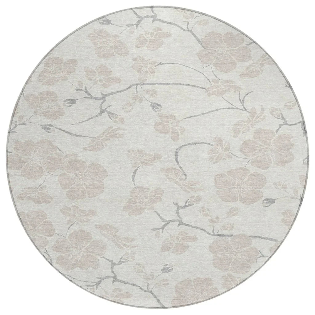 LOOMLAN Rugs Ensa Ivory Washable Indoor-Outdoor Rug