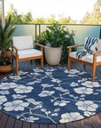 LOOMLAN Rugs Ensa Navy Washable Indoor-Outdoor Rug