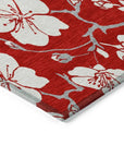 LOOMLAN Rugs Ensa Red Washable Indoor-Outdoor Rug