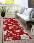 LOOMLAN Rugs Ensa Red Washable Indoor-Outdoor Rug