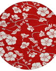 LOOMLAN Rugs Ensa Red Washable Indoor-Outdoor Rug