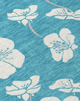 LOOMLAN Rugs Ensa Teal Washable Indoor-Outdoor Rug