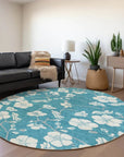 LOOMLAN Rugs Ensa Teal Washable Indoor-Outdoor Rug