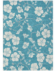 LOOMLAN Rugs Ensa Teal Washable Indoor-Outdoor Rug