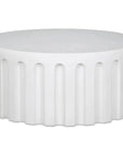 Eris White Concrete Outdoor Round Coffee Table - LOOMLAN - Moe's Home - Outdoor Coffee Tables