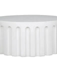 Eris White Concrete Outdoor Round Coffee Table - LOOMLAN - Moe's Home - Outdoor Coffee Tables