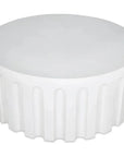 Eris White Concrete Outdoor Round Coffee Table - LOOMLAN - Moe's Home - Outdoor Coffee Tables