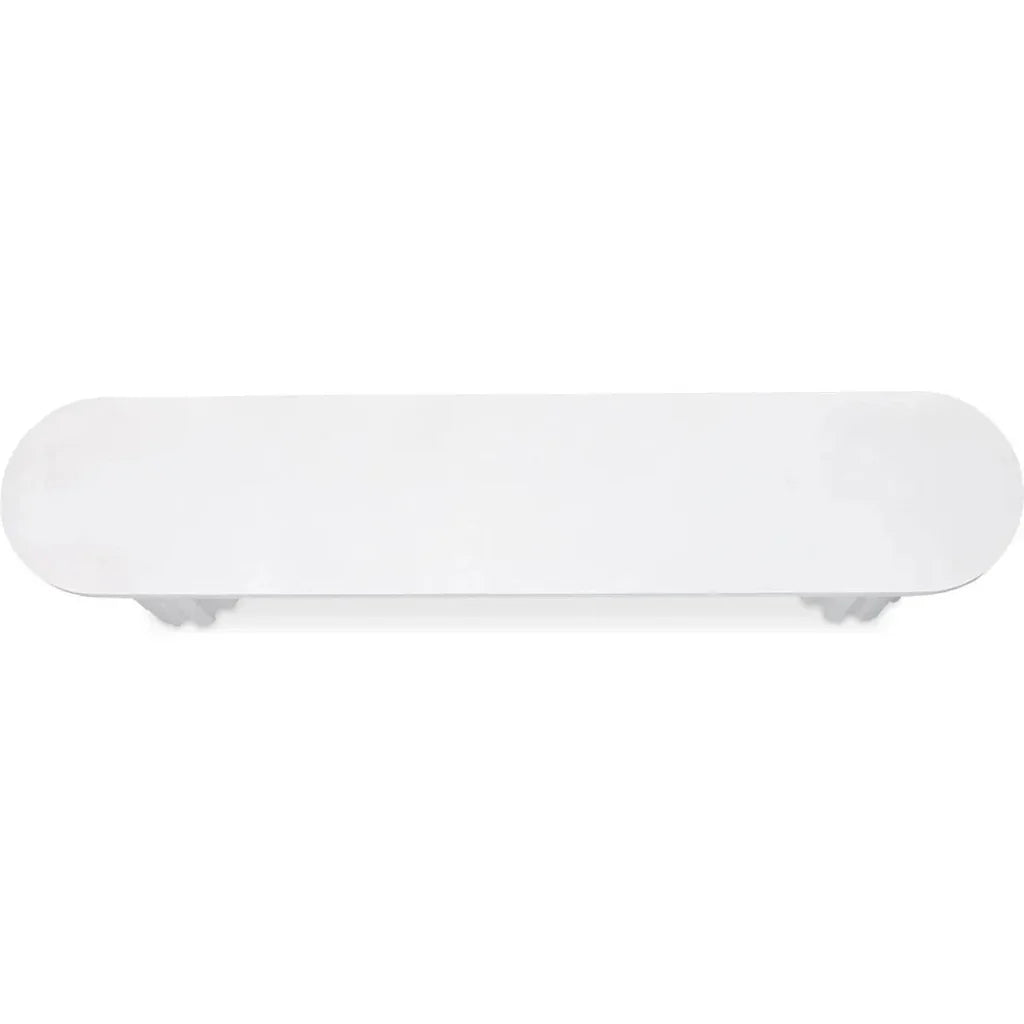 Eris White Concrete & Steel Outdoor Dining Bench - LOOMLAN - Moe's Home - Outdoor Benches