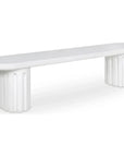 Eris White Concrete & Steel Outdoor Dining Bench - LOOMLAN - Moe's Home - Outdoor Benches