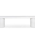 Eris White Concrete & Steel Outdoor Dining Bench - LOOMLAN - Moe's Home - Outdoor Benches