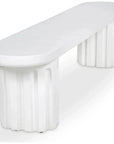 Eris White Concrete & Steel Outdoor Dining Bench - LOOMLAN - Moe's Home - Outdoor Benches