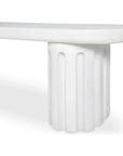 Eris White Concrete & Steel Outdoor Dining Bench - LOOMLAN - Moe's Home - Outdoor Benches