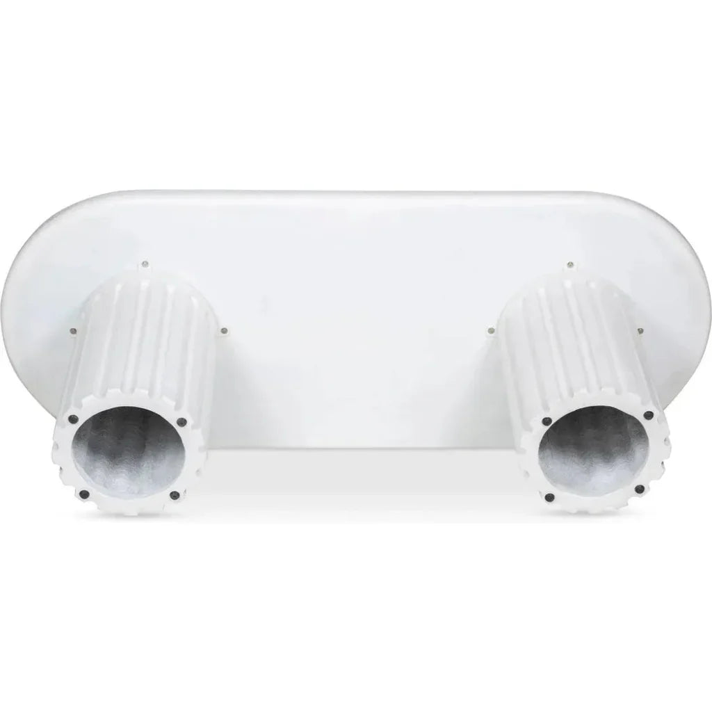 Eris White Concrete &amp; Steel Oval Outdoor Dining Table - LOOMLAN - Moe&#39;s Home - Outdoor Dining Tables