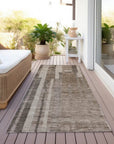 LOOMLAN Rugs Esmara Brown Washable Indoor-Outdoor Rug