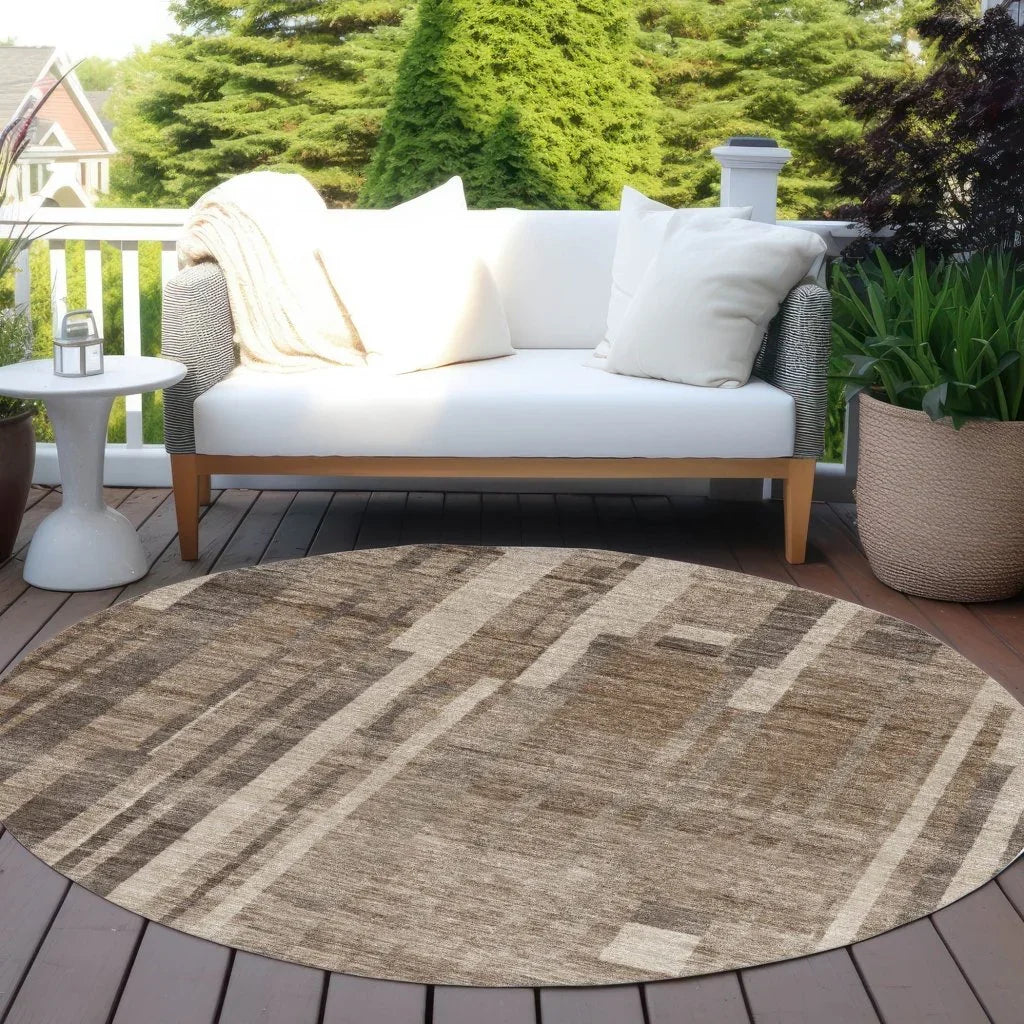 LOOMLAN Rugs Esmara Brown Washable Indoor-Outdoor Rug