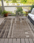 LOOMLAN Rugs Esmara Brown Washable Indoor-Outdoor Rug