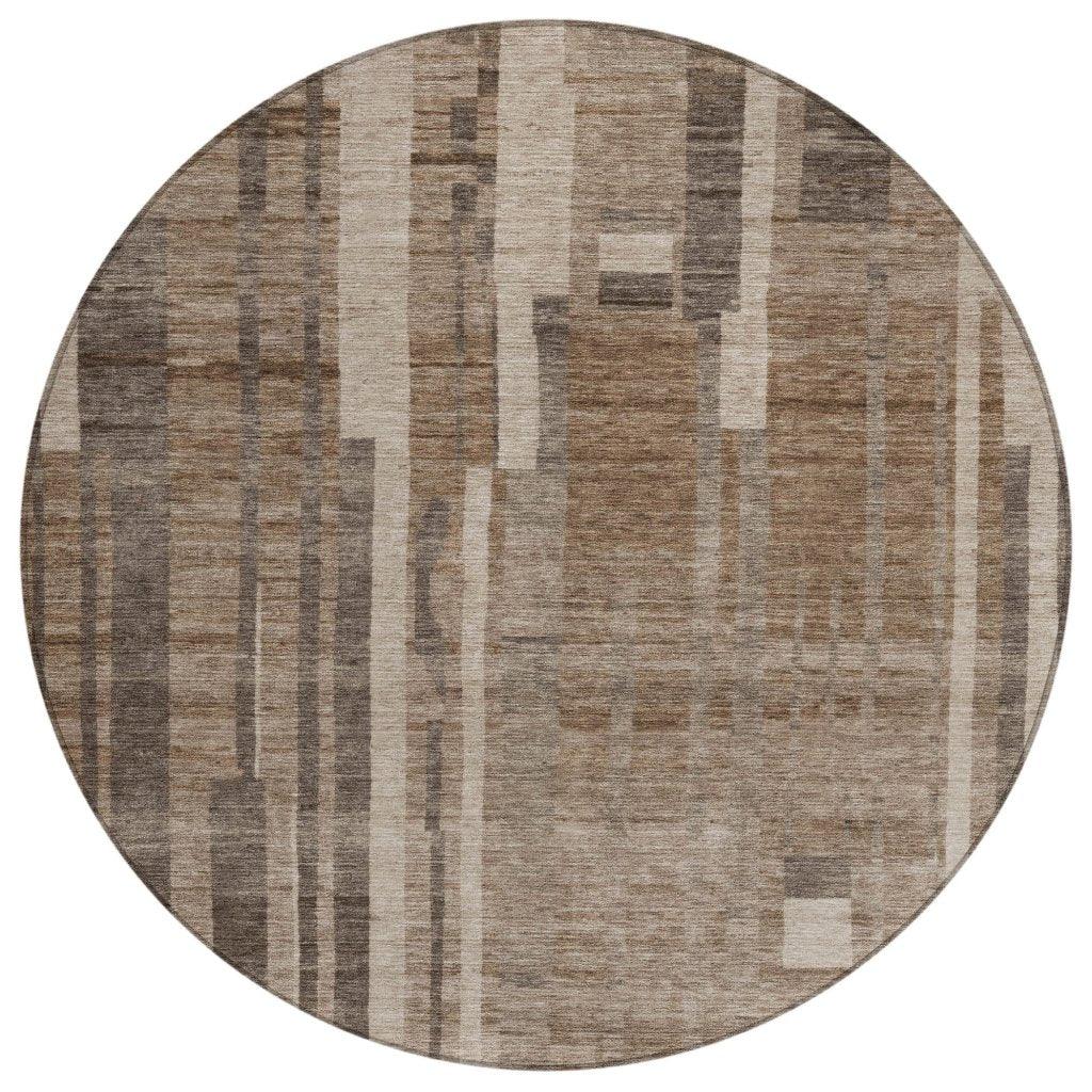 LOOMLAN Rugs Esmara Brown Washable Indoor-Outdoor Rug