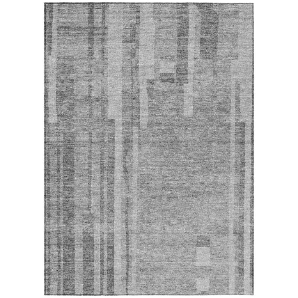 LOOMLAN Rugs Esmara Gray Washable Indoor-Outdoor Rug
