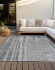 LOOMLAN Rugs Esmara Gray Washable Indoor-Outdoor Rug