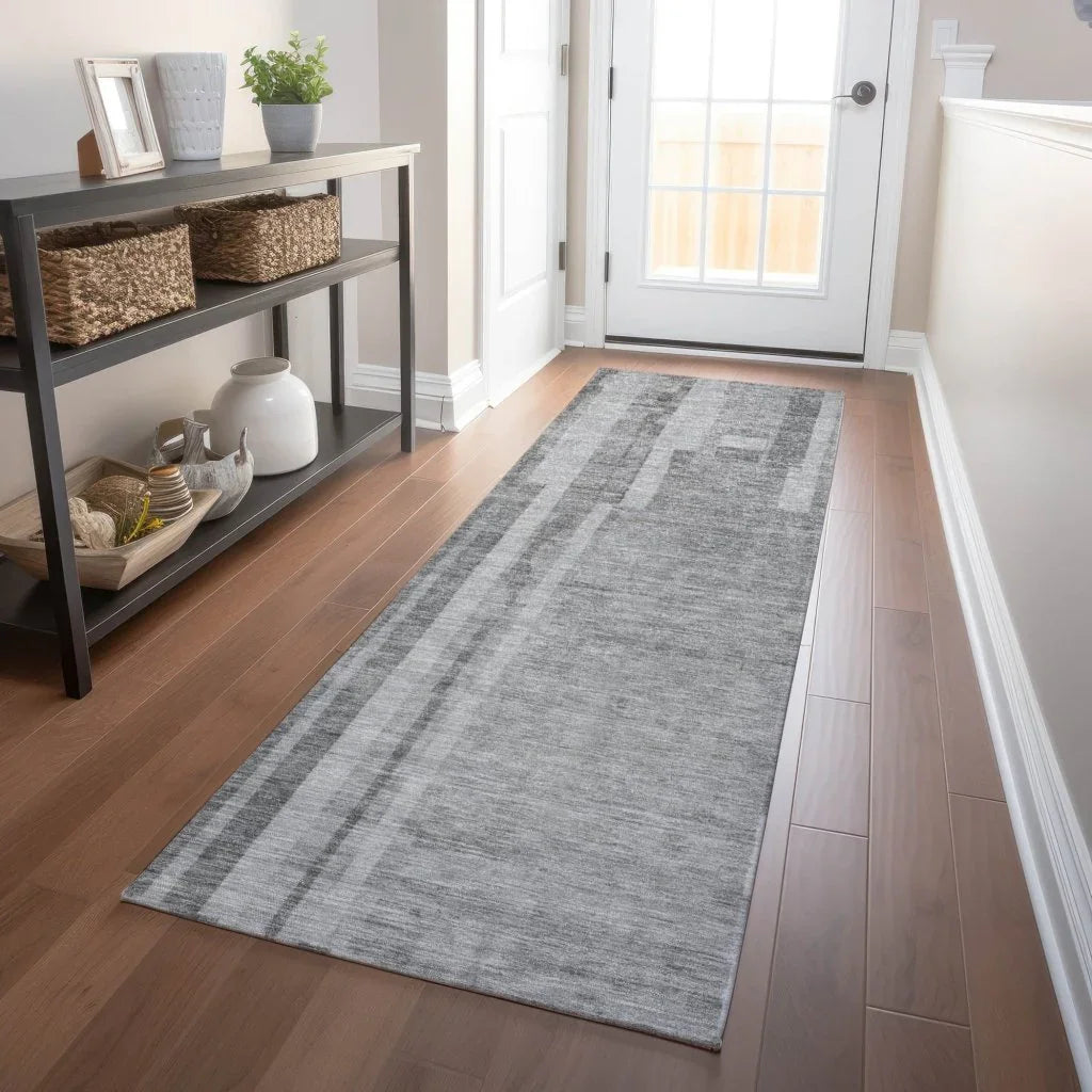LOOMLAN Rugs Esmara Gray Washable Indoor-Outdoor Rug