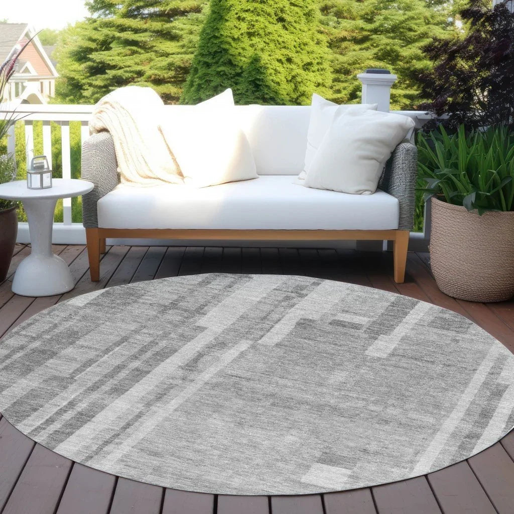LOOMLAN Rugs Esmara Gray Washable Indoor-Outdoor Rug