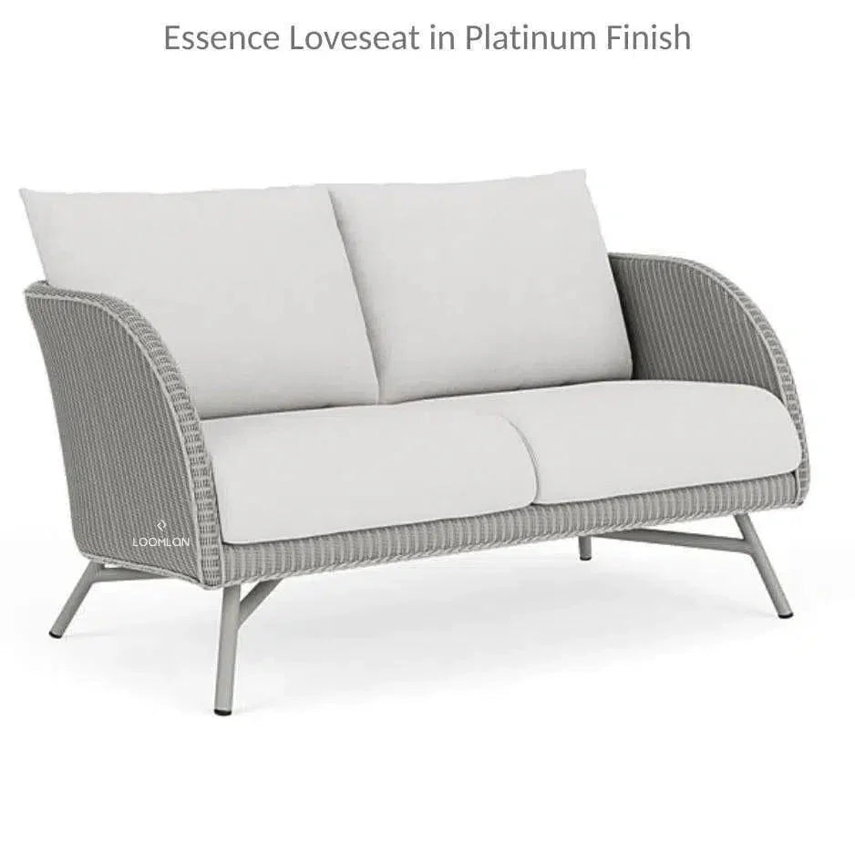 Essence Outdoor Wicker Loveseat & Chair Set Tables - LOOMLAN - Lloyd Flanders - Outdoor Lounge Sets