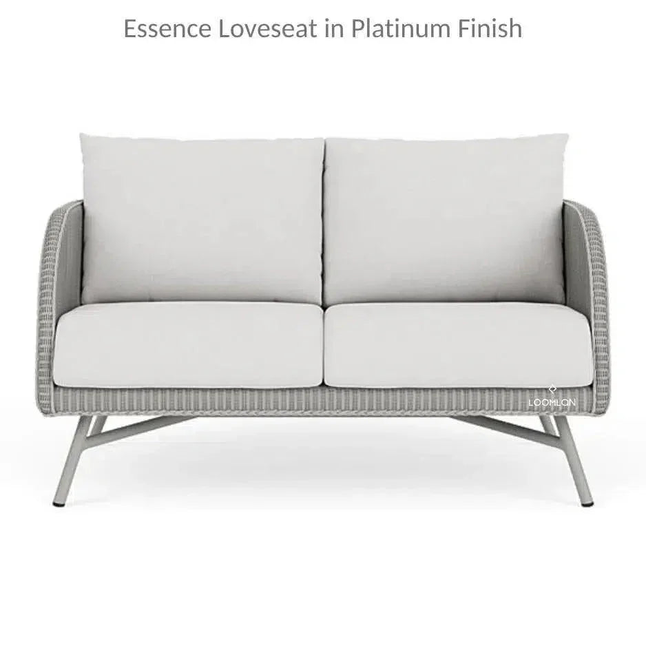 Essence Outdoor Wicker Loveseat & Chair Set Tables - LOOMLAN - Lloyd Flanders - Outdoor Lounge Sets
