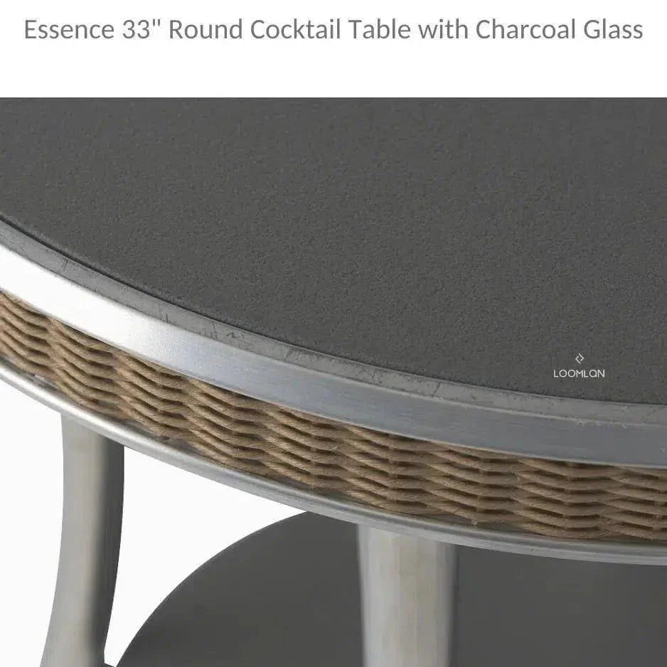 Essence Outdoor Wicker Loveseat &amp; Chair Set Tables - LOOMLAN - Lloyd Flanders - Outdoor Lounge Sets