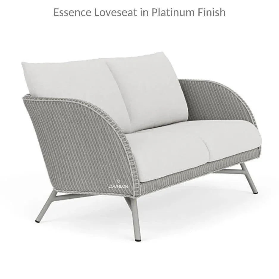 Essence Outdoor Wicker Loveseat & Chair Set Tables - LOOMLAN - Lloyd Flanders - Outdoor Lounge Sets