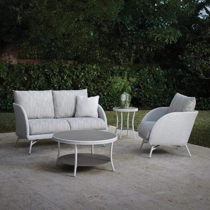 Essence Outdoor Wicker Loveseat & Chair Set Tables - LOOMLAN - Lloyd Flanders - Outdoor Lounge Sets